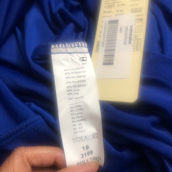 ROYAL BLUE ONE SHOULDER VELVET DRESS SIZE 4 NWT - Picture 7 of 7